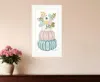 Homezia Floral Pumpkins White Framed Print Wall Art