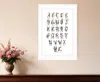 Homezia Flower Alphabet 1 White Framed Print Wall Art