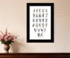 Homezia Flower Alphabet 2 Black Framed Print Wall Art