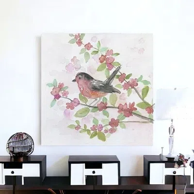 Homezia Flower And Bird Unframed Print Wall Art