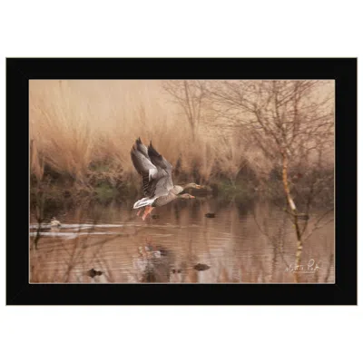 Homezia Fly Away 3 Black Framed Print Wall Art