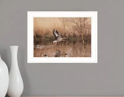 Homezia Fly Away 4 White Framed Print Wall Art
