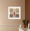 Homezia Folk Art Outhouse Iii 1 White Framed Print Wall Art