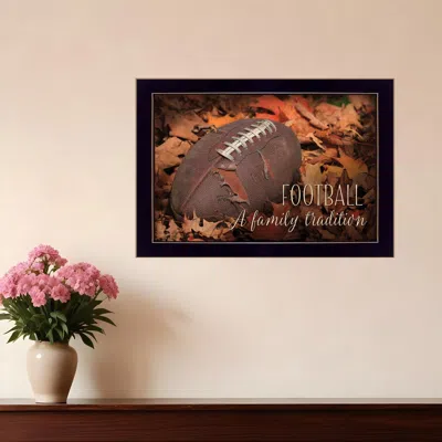 Homezia Football A Family Tradition Black Framed Print Wall Art