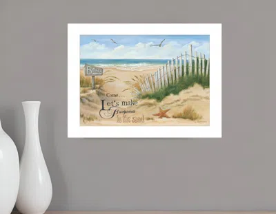 Homezia Footprint 1 White Framed Print Wall Art