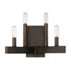 Homezia Four Light Bronze Metal Vintage Wall Sconce