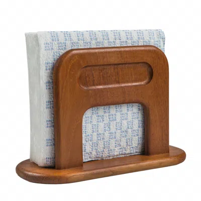 Homezia Free Standing 8.25 " Wood Napkin Holder In Multi