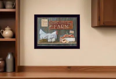 Homezia Fresh From The Farm 1 Black Framed Print Wall Art