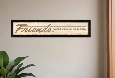 Homezia Friend A Gather Here 1 Black Framed Print Wall Art