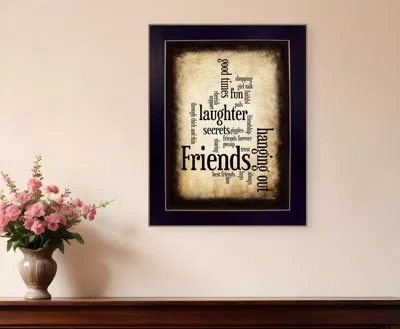 Homezia Friends 4 Black Framed Print Wall Art In Multi