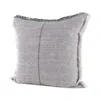 Homezia Fringed Blue And Beige Square Accent Pillow Cover