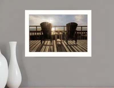 Homezia Front Row Seats 3 White Framed Print Wall Art In Multi