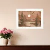 Homezia Full Moon Ii White Framed Print Wall Art