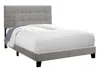Homezia Full Size Grey Linen Bed