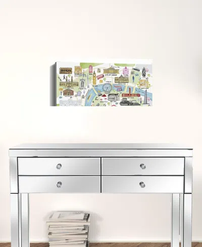 Homezia Fun Illustrated London Map Unframed Print Wall Art