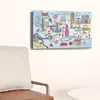 Homezia Fun Illustrated London Map Unframed Print Wall Art