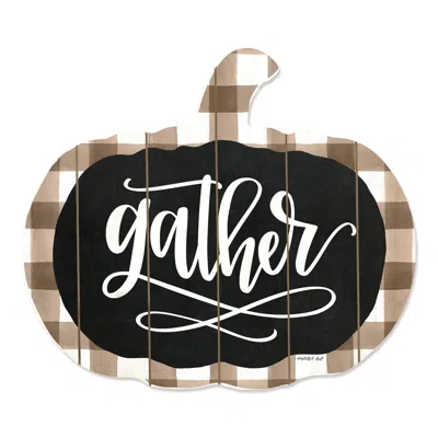 Homezia Gather Printed On A Pumpkin Unframed Print Wall Art
