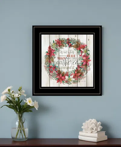 Homezia Gathered Around The Tree 2 Black Framed Print Wall Art In Multi