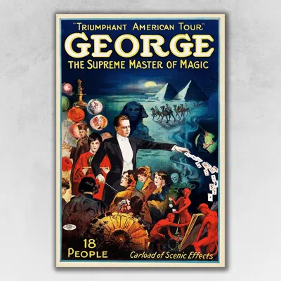 Homezia George The Supreme Master Vintage Magic Unframed Print Wall Art In Multi