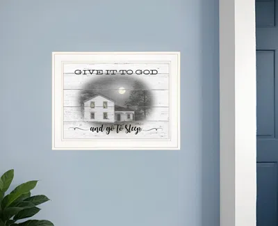Homezia Give It To God White Framed Print Wall Art
