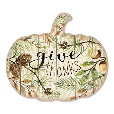 Homezia Give Thanks 1 Unframed Print Wall Art In Multi