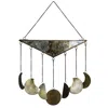Homezia Glass And Metal Moon Phase Wall Hanging