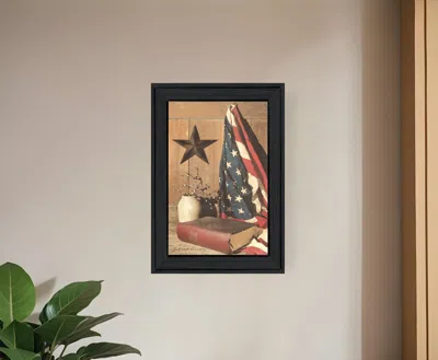 Homezia God And Country 2 Black Framed Print Wall Art