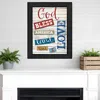 Homezia God Bless America 4 Black Framed Print Wall Art