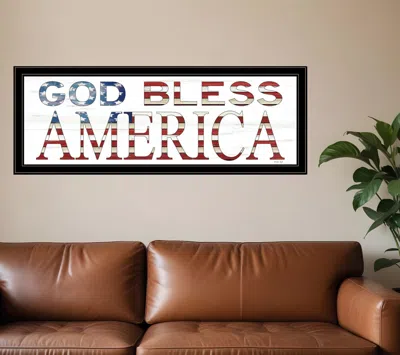 Homezia God Bless America 6 Black Framed Print Wall Art