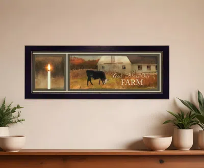 Homezia God Bless Our Farm Black Framed Print Wall Art