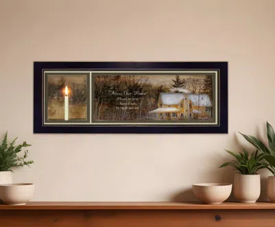 Homezia God Bless Our Home 2 Black Framed Print Wall Art