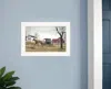 Homezia Goin To Market 1 White Framed Print Wall Art