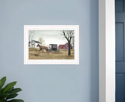 Homezia Goin To Market 1 White Framed Print Wall Art