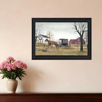 Homezia Going To Market Black Framed Print Wall Art In Multi