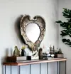 Homezia Gold Heart Framed Accent Mirror