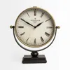 Homezia Gold Metal Half-moon Base Desk Table Clock