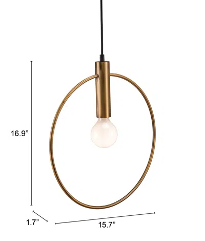 Homezia Gold Ring Ceiling Lamp In Black