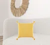 Homezia Gold Solid Tonal Abstract Stripe Throw Pillow
