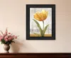 Homezia Golden Flower Black Framed Print Wall Art