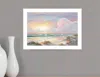 Homezia Golden Sunset On Crystal Cove 3 White Framed Print Wall Art
