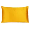Homezia Goldenrod Dreamy Set Of 2 Silky Satin Standard Pillowcases
