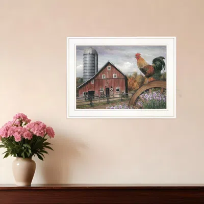 Homezia Good Morning Vermont 2 White Framed Print Wall Art In Multi