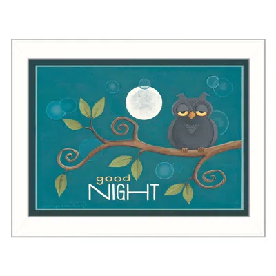 Homezia Good Night White Framed Print Wall Art
