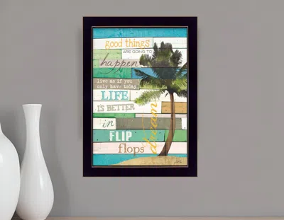 Homezia Good Things 1 Black Framed Print Wall Art In Multi