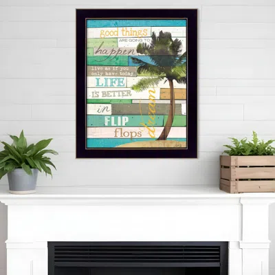 Homezia Good Things 2 Black Framed Print Wall Art In Multi