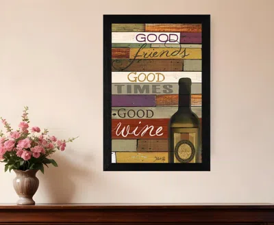 Homezia Good Wine 2 Black Framed Print Wall Art