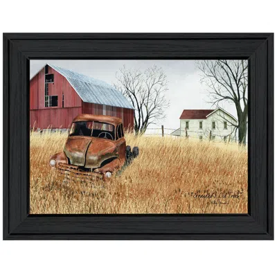 Homezia Granddads Old Truck 2 Black Framed Print Wall Art