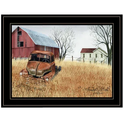 Homezia Granddads Old Truck 3 Black Framed Print Wall Art In Multi