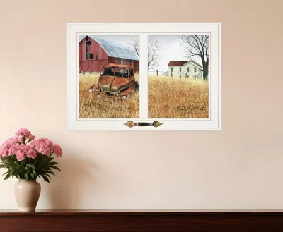 Homezia Granddads Old Truck 9 White Framed Print Wall Art