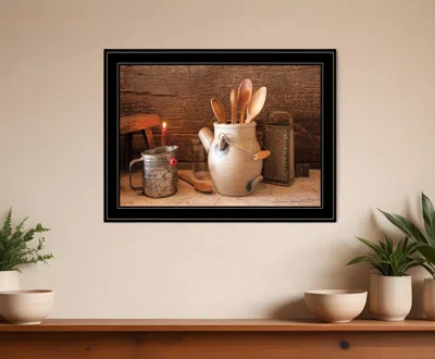 Homezia Grandmas Kitchen Tools 3 Black Framed Print Kitchen Wall Art In Multi